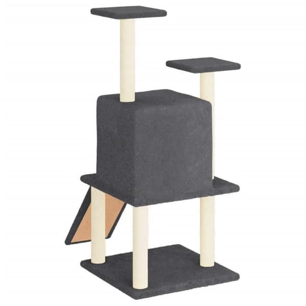 Maison Exclusive - Kattekradse med grå sisal klatretræ 110 cm mörkgrå