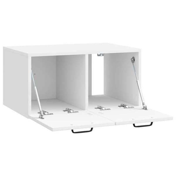 Exklusivt Hem - Väggmonterad TV-möbel Väggmontering Vit glansig 59,5 x 41 x 30 cm