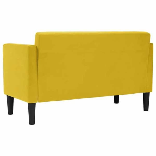 Maison Exclusive - Keltainen 2-paikkainen sohva 111 cm Sametti