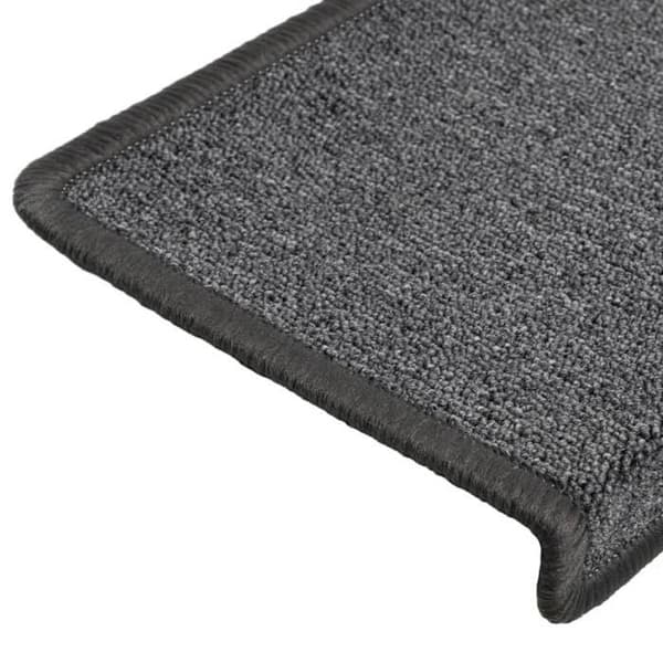 Maison Exclusive - Trappmatta 15 delar 65 x 21 x 4 cm Mörkgrå Rektangulär kant