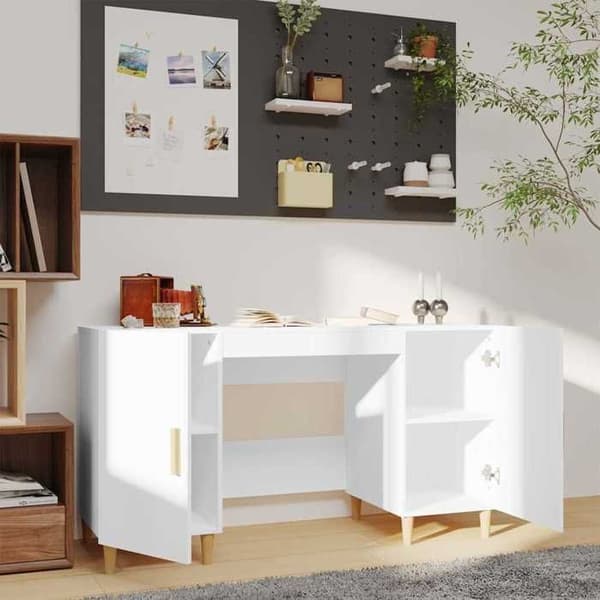 Maison Exclusive - Kontor Vit 140x50x75 cm Ingenjörsträ