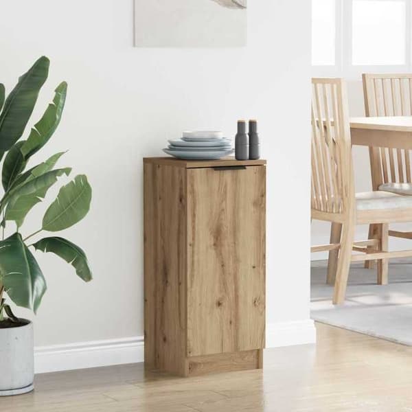 Maison Exclusive - Buffet i håndlavet egetræ 30 x 30 x 70 cm Ingeniørtræ