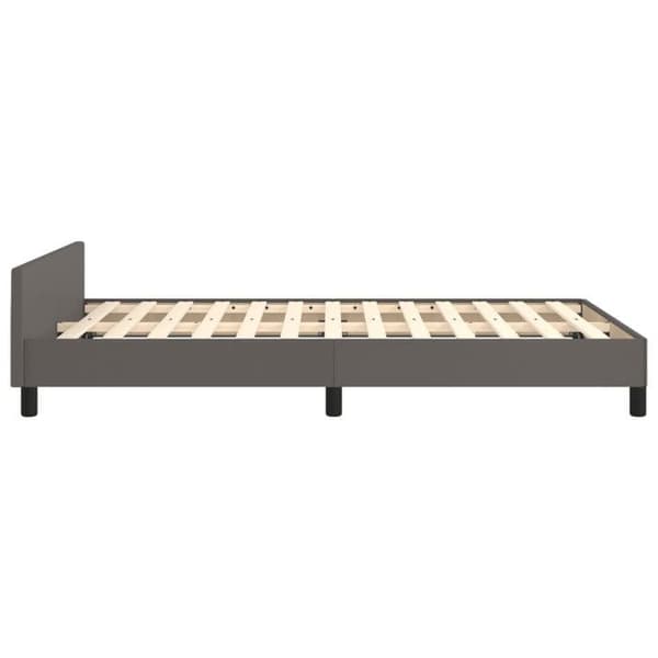 Maison Exclusive - Sängram utan madrass grå 120x190 cm konstläder