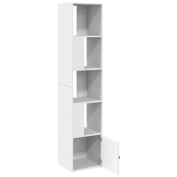 Maison Exclusive - Vit bibliotek 40x36x189 cm ingenjörsträ