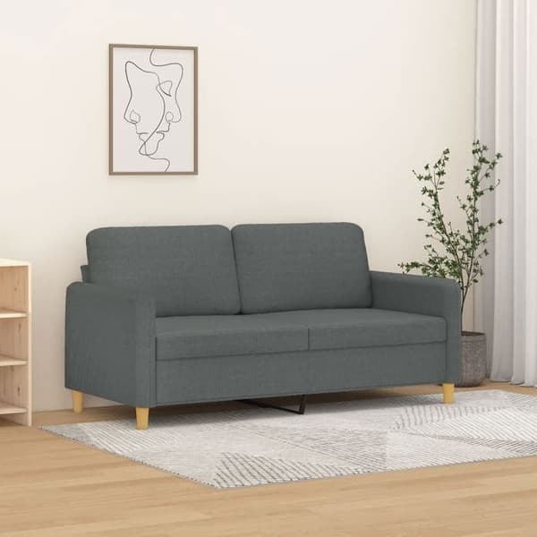 Maison Exclusive - Soffa 2-sits Grå mörk 140 cm Tyg