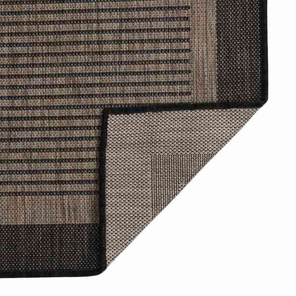 Maison Exclusive - Fladvævet udendørs tæppe 120x170 cm Mørkebrun Mörkbrun