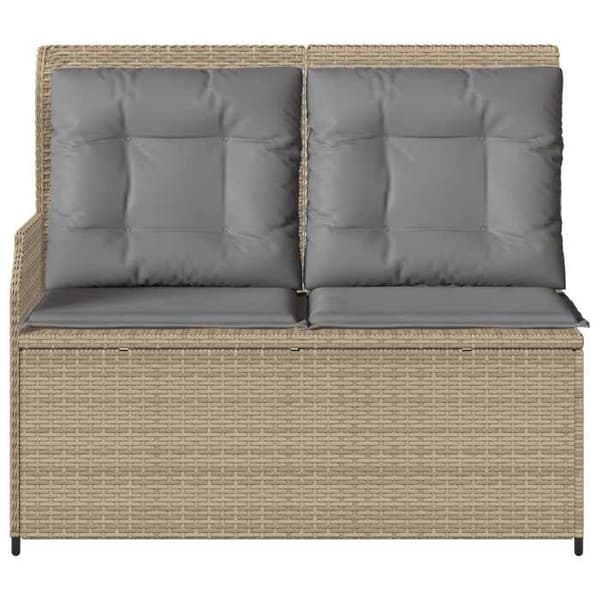 Maison Exclusive - Beige polyrottinkinen puutarhapenkk beige