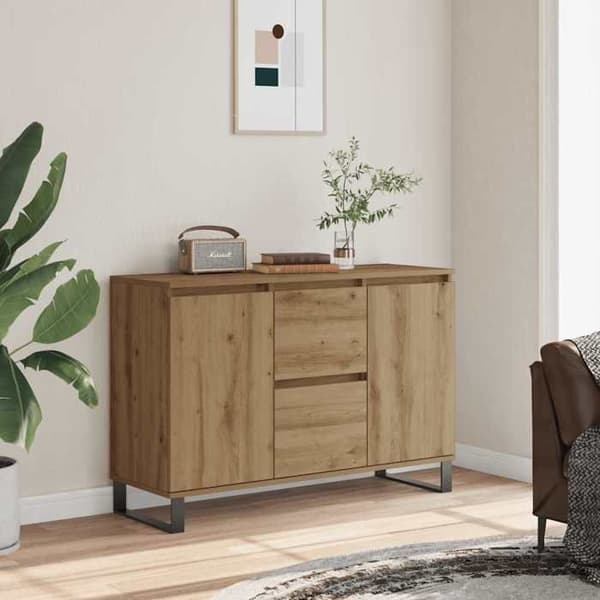 Maison Exclusive - Buffet i håndlavet egetræ 101,5x35x70 cm i ingeniørtræ