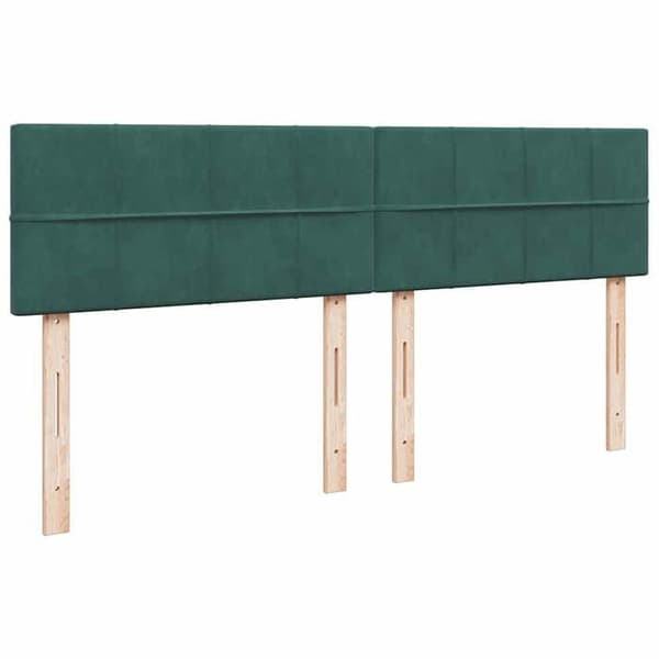 Maison Exclusive - Sängyn lattiapohja ja patja Tummanvihreä 200x200cm Sametti