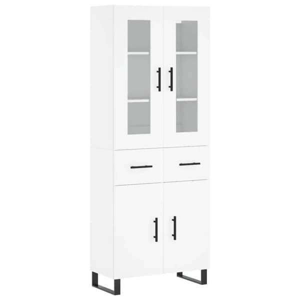 Maison Exclusive - Buffé hög Vit 69,5x34x180 cm Ingenjörsträ