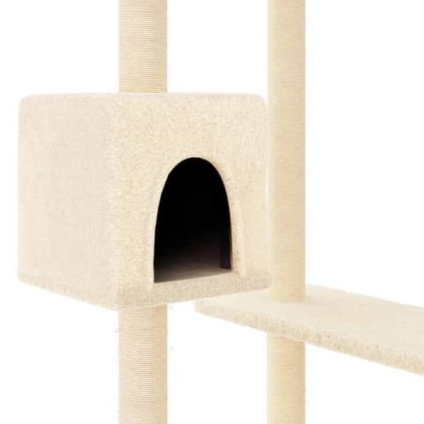Maison Exclusive - Kattekradsetræ med kradsebrætter i creme 82 cm Grädde