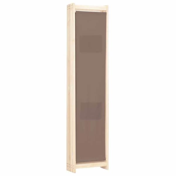 Adskillelsesvæg - Eksklusivt Hus - 5 paneler - Brun - 200 x 170 x 4 cm brun