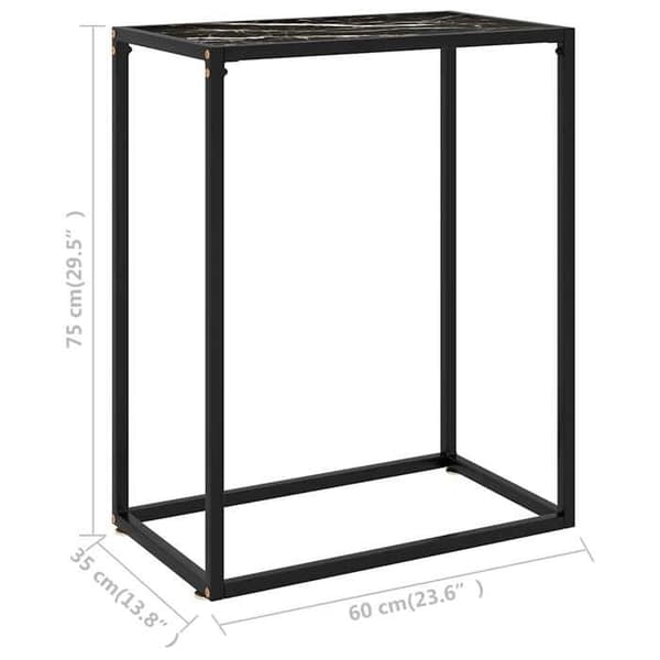 Maison Exclusive - Konsolbord Sort 60x35x75 cm Tempereret glas