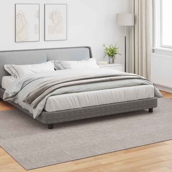Indendørs tæppe - EKSKLUSIV HUS - LUGO - Polyester - 240 x 340 cm - Creme & Taupe Grädde och Mård