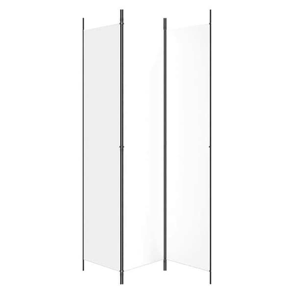 Maison Exclusive - Avskiljande vägg 3 paneler Vit 150x220 cm Tyg