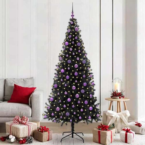 Maison Exclusive - Musta joulukuusi 210 cm PVC