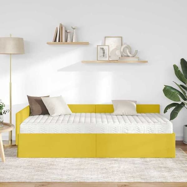 Maison Exclusive - Kulmasänky 2 osaa Keltainen 100 x 200 cm Gul