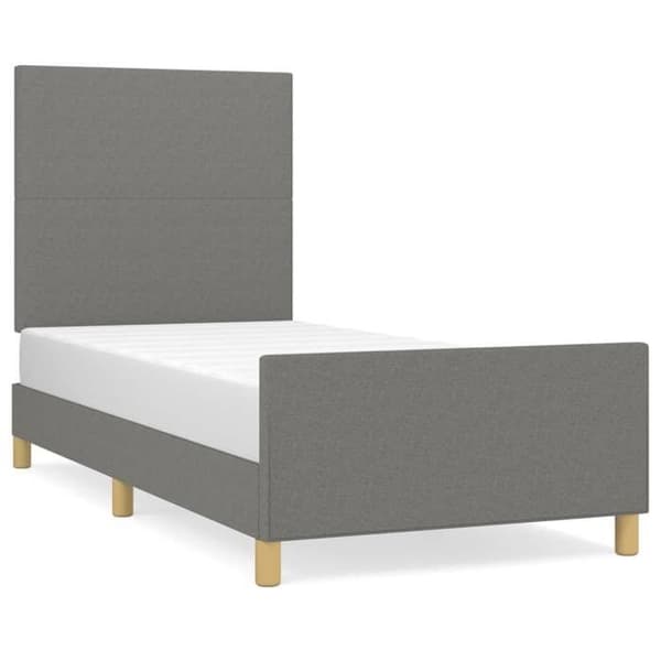 Maison Exclusive - Sengebund uden madras grå mørk 100x200 cm stof