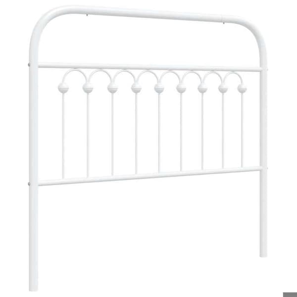 Hovedgærde - EKSKLUSIV HUS - 100 cm - hvid metal - solid stålramme - klassisk stil Vit