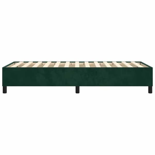 Maison Exclusive - Sängram med lameller mörkgrön 90x200 cm sammet mörkgrön