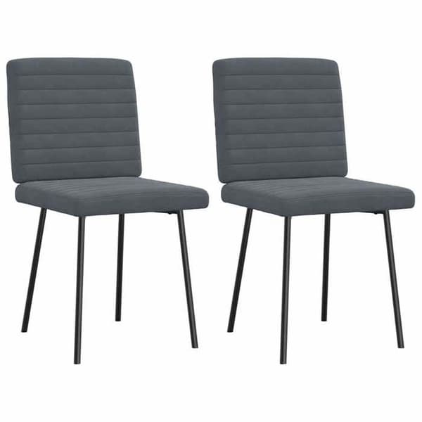 Maison Exclusive - Matstolar set om 2 Mörkgrå Sammet