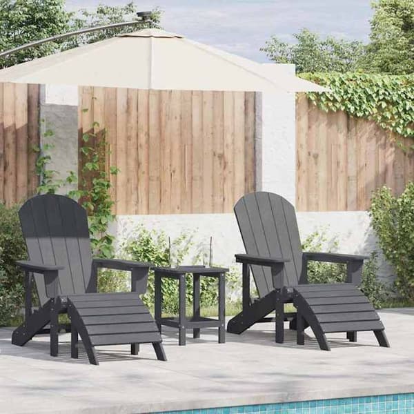 Maison Exclusive - Puutarhatuoli 2 kpl Vaaleanharmaa Polyeteeni Ljusgrått