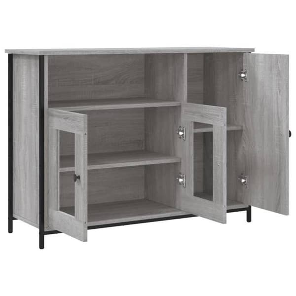 Maison Exclusive - Buffé Sonoma Grå 100x35x75 cm Ingenjörsträ Sonoma grå