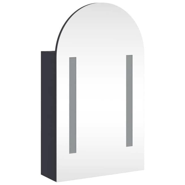 Maison Exclusive - Peilikaappi LED-valolla, kaareva harmaa 42x13x70 cm Grå