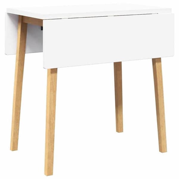 Matbord - EXKLUSIV HEM - Modern design med fällbara sidor - Massivt gummiträ - Brun - Mångsidig