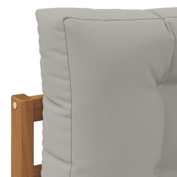 Maison Exclusive - 2 kpl Ulkokalusteiden Sohvasetti Harmaa Luonnollinen ja Vaalea