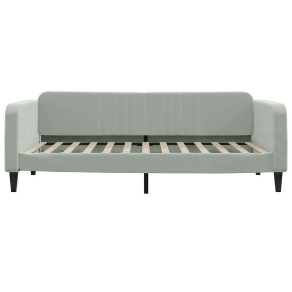 Maison Exclusive - Dagbädd med ljusgrå madrass 100x200 cm sammet Ljusgrått