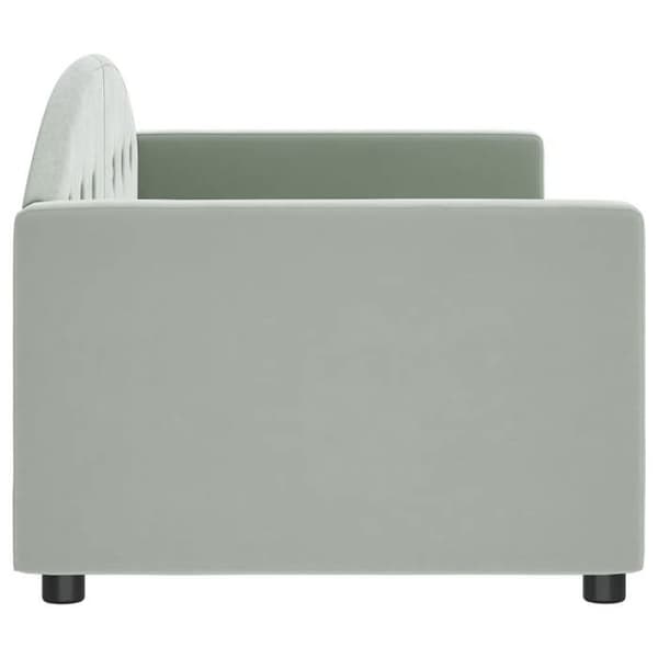 Maison Exclusive - Sängsoffa utan madrass ljusgrå 80x200 cm sammet ljusgrått
