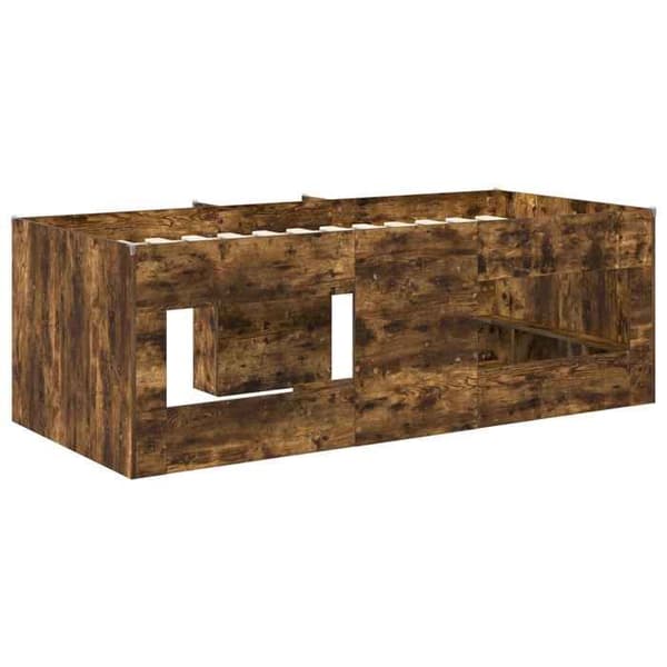 Maison Exclusive - Hög Sängram för Barn i Rökig Ek 75 x 190 cm