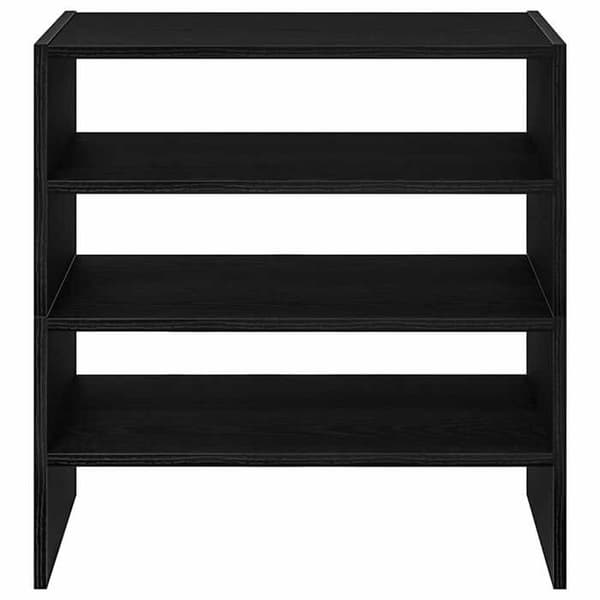 Maison Exclusive - Skohylder, 2 stk, stabelbare, sort eg svart ek