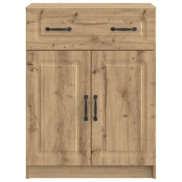 Maison Exclusive - Buffet i håndlavet egetræ 66 x 34,5 x 87 cm Ingeniørtræ