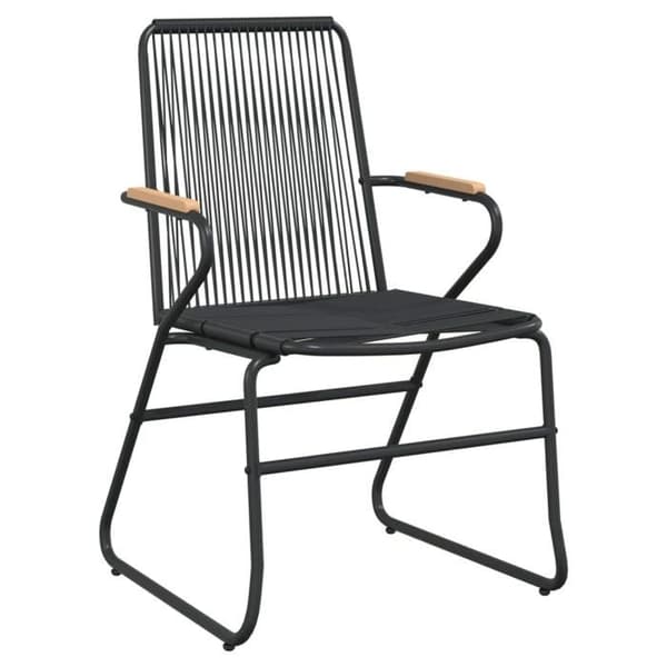 Maison Exclusive - Have spisebordssæt 3 dele sort rattan PVC