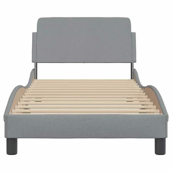 Maison Exclusive - Dover-harmaa sänkykehys 90x190 cm kangas ljusgrått