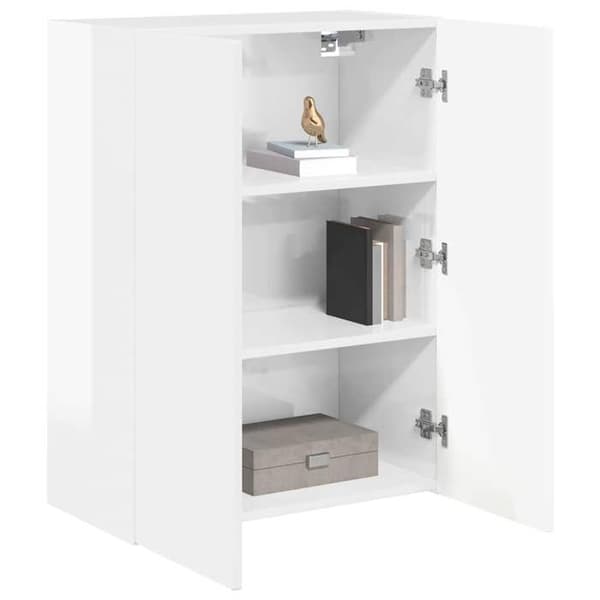 Maison Exclusive - Väggmonterad TV-möbel 59,5 x 31 x 80 cm Blank vit