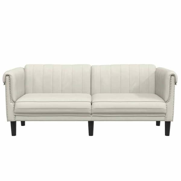 Maison Exclusive - 2-personers sofa i cremevelour Grädde