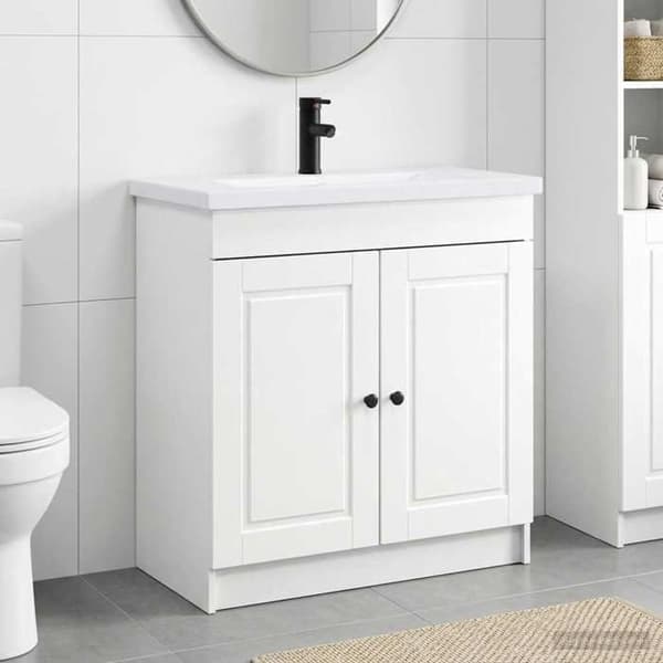 Maison Exclusive - Badmöbelset Vit 78,5 x 37,5 x 81 cm Vit