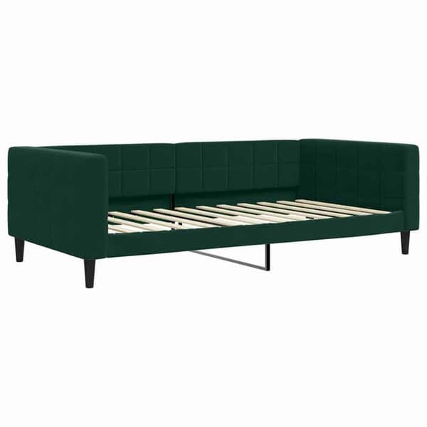 Maison Exclusive - Päivävuode ja vuodevaatteet, tummanvihreä 100x200 cm sametti Mörkgrön