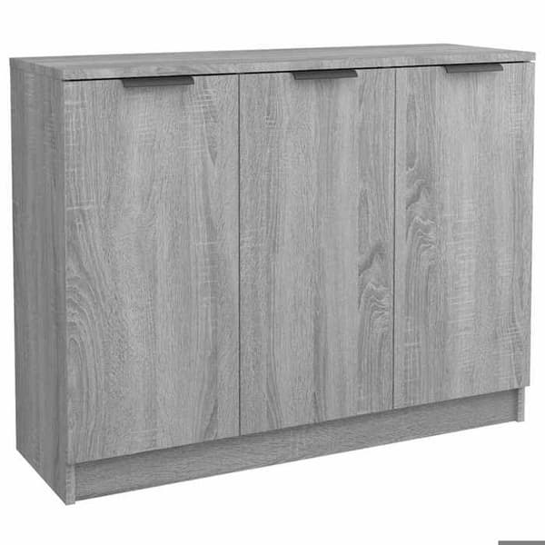 Buffet - EKSKLUSIVT HUS - Sonoma - Grå - 3 døre - Ingeniørtræ 90,5x30x70 cm grå