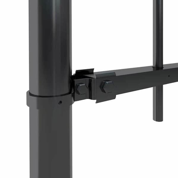 Maison Exclusive - Trädgårdsstängsel med stålbåge 671 x 80 cm Svart Svart