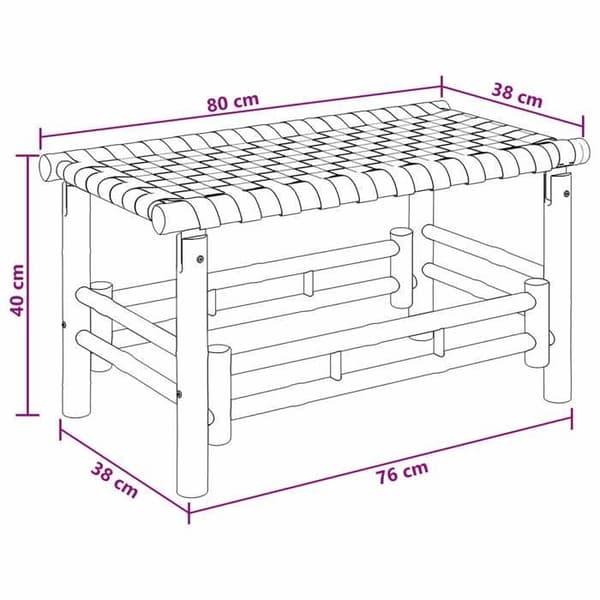 Maison Exclusive - Bänk för trädgård 80 x 38 x 40 cm Naturlig bambu Rektangulär