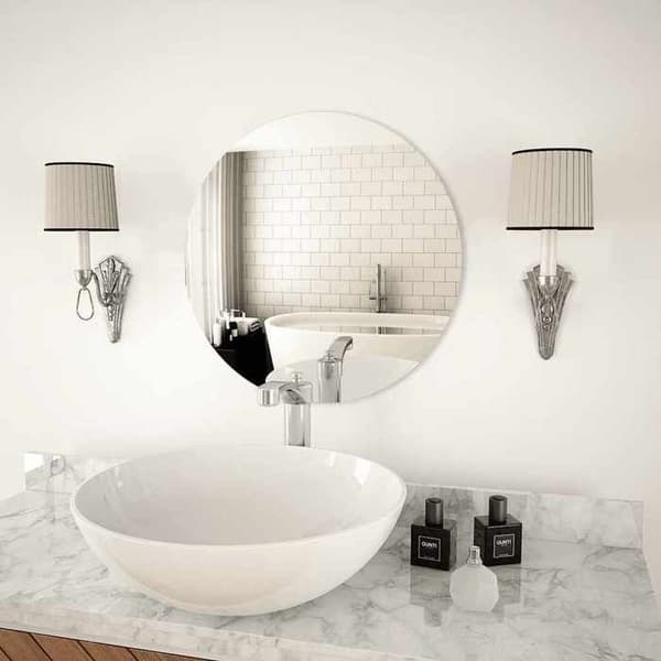 Maison Exclusive - Rund väggspegel 50 cm Glas