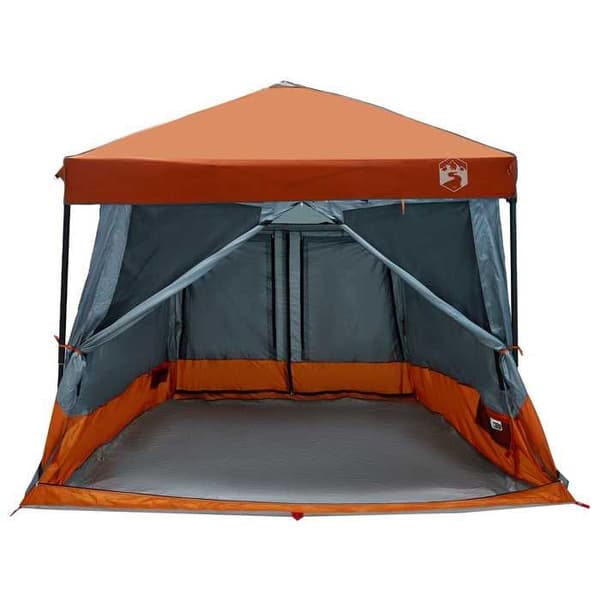 Maison Exclusive - Sæt af 2 campingtelte til 5 personer i grå og orange