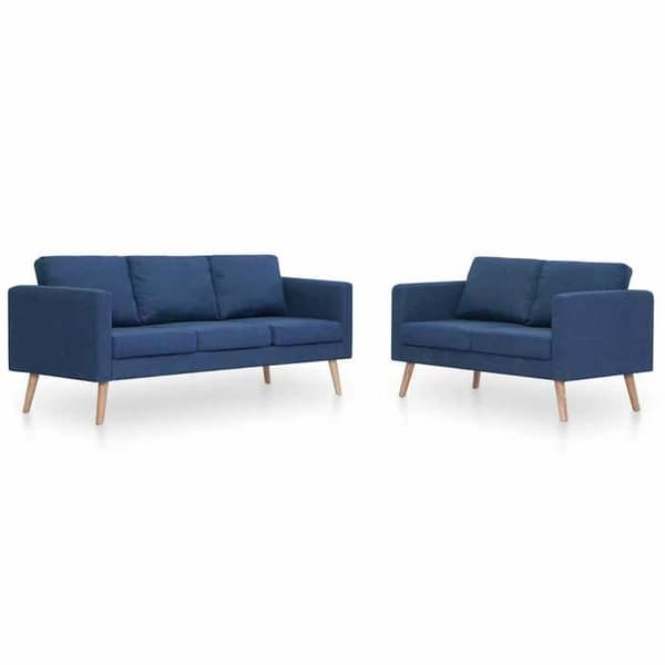 Maison Exclusive - Sæt af 2 stk. sofa i blå stof Blå