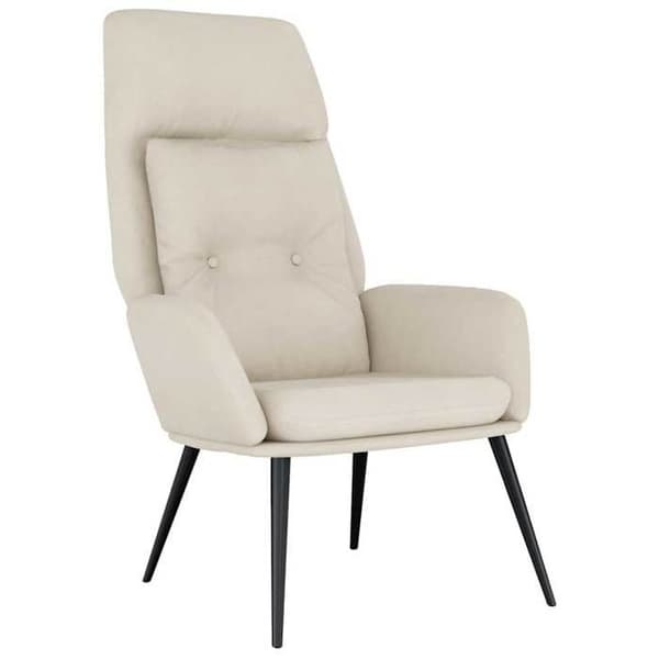 Maison Exclusive - Avkopplingsstol Creme Syntetmocka Grädde