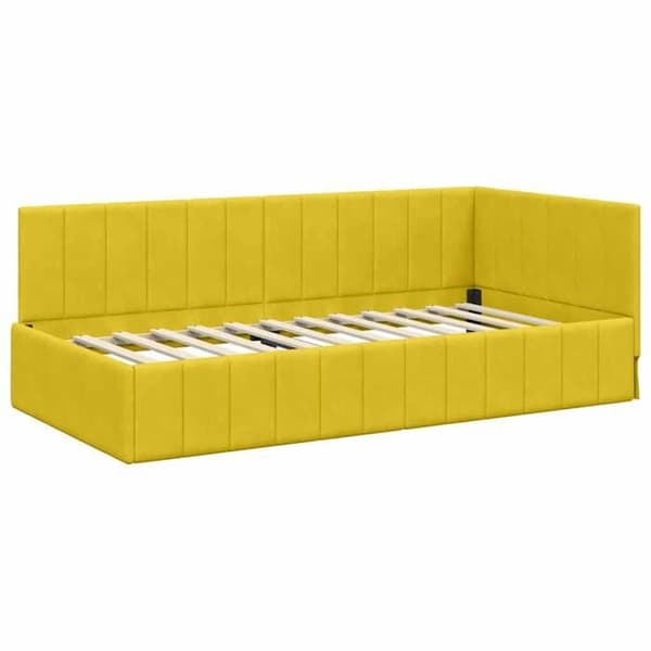 Maison Exclusive - Gul hörnsängram 90 x 200 cm Sammet Gul