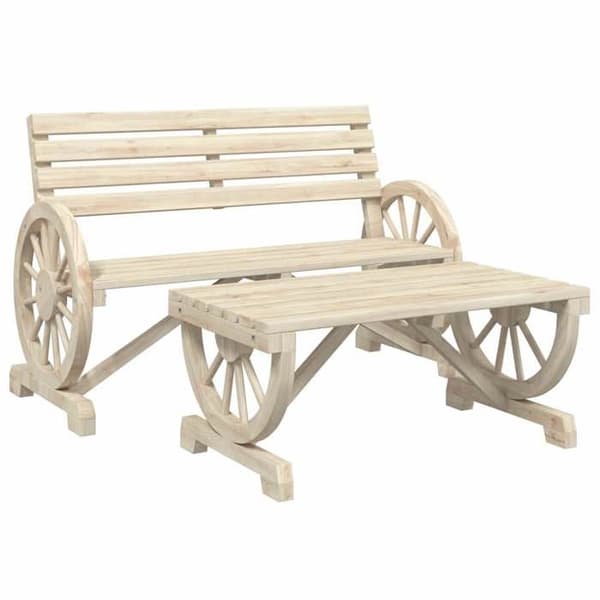 Havemøbler 2 dele - EKSKLUSIVT HUS - Modulerbart - Massivt fyrretræ - Ergonomisk siddeplads - Sofabord